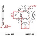 Chain and Sprocket Set compatible for Kawasaki Z1000 07-09 chain DID 525 ZVM-X 110 open 15/40