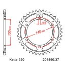 Chain and Sprocket Set compatible for Kawasaki W800 11-17 Chain DID 520 ZVM-X 104 open 15/37