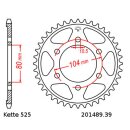 Chain and Sprocket Set compatible for Kawasaki ZX-10R 11-15 chain DID 525 ZVM-X 112 open 17/39