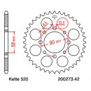 Chain and Sprocket Set compatible for KTM Duke 200 12-13 Chain DID 520 ZVM-X 114 open 14/42