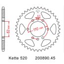 Chain and Sprocket Set compatible for KTM Duke 125 14-21 Chain DID 520 ZVM-X 112 open 14/45