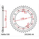 Steel rear sprocket with pitch 530 and 44 teeth JTR1340.44