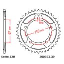 Kettensatz geeignet für Suzuki GS500 94-10 Kette DID 520 VX3 110 offen 16/39