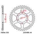 Steel rear sprocket with pitch 530 and 44 teeth JTR488.44