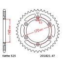 Chain and Sprocket Set compatible for Suzuki DR800 94-99 chain DID 525 ZVM-X 116 open 15/47