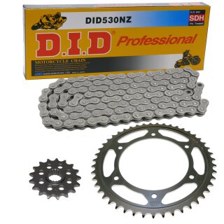 Chain and Sprocket Set compatible for Suzuki GSX 400 FE Katana 80-83  chain DID 530 NZ 104  open  15/43