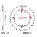 Chain and Sprocket Set compatible for Suzuki LT-R450 Quadracer 06-09 chain DID 520 VX3 96 open 14/36