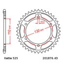 Chain and Sprocket Set compatible for Suzuki GSX-R600 11-18 chain DID 525 VX3 114 open 16/43