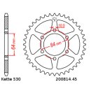 Steel rear sprocket with pitch 530 and 45 teeth JTR814.45