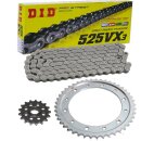 Chain and Sprocket Set compatible for Triumph Speedmaster 865 05-15 chain DID 525 VX3 112 open 18/42