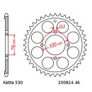 Steel rear sprocket with pitch 530 and 46 teeth JTR824.46
