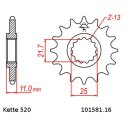 ALU Chain and Sprocket Set compatible for Yamaha YZFR6 03-05 CONVERSION chain DID 520 VX3 116 open 16/48-ALU