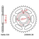 Chain and Sprocket Set compatible for Yamaha RD 400 76-79  chain DID 530 NZ 96  open  17/38