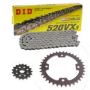 Chain and Sprocket Set compatible for Yamaha YFM700R Raptor 06-19 chain DID 520 VX3 98 open 14/38