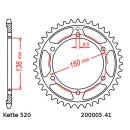 Chain and Sprocket Set compatible for Beta Jonathan 350 01-02 Chain DID 520 ZVM-X 120 open 15/41