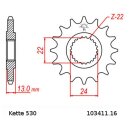 Chain and Sprocket Set compatible for Bombardier Desert Strom 650 04-06 chain DID 530 ZVM-X 110 open 16/40