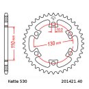 Chain and Sprocket Set compatible for Bombardier Desert Strom 650 04-06 chain DID 530 ZVM-X 110 open 16/40