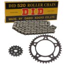 Chain and Sprocket Set Cagiva Raptor 125  04-10 DID 520 L...
