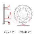 Chain and Sprocket Set compatible for Gilera GP800 07-14 chain DID 525 ZVM-X 102 open 22/47