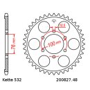 Steel rear sprocket with pitch 532 and 48 teeth JTR827.48