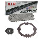 Chain and Sprocket Set Kymco KXR250 04-07 Chain DID 520...