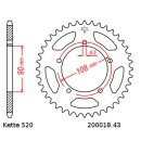 Chain and Sprocket Set compatible for MuZ Skorpion Tour 660 94-01 Chain DID 520 ZVM-X 110 open 15/43