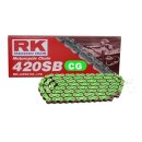 Kettensatz geeignet für Honda ST 50 Dax 88-00  Kette RK CG 420 SB 88  offen  GRÜN  14/40