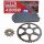 Chain and Sprocket Set compatible for Honda MT 50 S 80-82  Chain RK FB 420 SB 108  open  BLUE  12/45