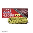 Kettensatz geeignet für Aprilia RS 50 LC Replica 04-05  Kette RK LY 420 SB 122  offen  GELB  12/47