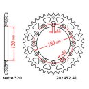 Kettensatz geeignet für Honda NX 250 88-95  Kette RK CG 520 H 102  offen  GRÜN  13/41