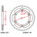 Chain and Sprocket Set compatible for KTM XC-W 200 Off-Road  06-14, Chain RK CG520H 118, open, GREEN, 14/48