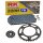 Chain and Sprocket Set compatible for Kawasaki KDX 200 95-06, Chain RK FB520H 108, open, BLUE, 13/47