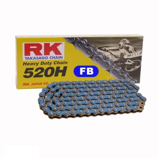 Kettensatz geeignet fr Kymco MXU 150 02-13  Kette RK FB 520 H 78  offen  BLAU  14/30