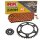 Chain and Sprocket Set compatible for Kawasaki KX 125 M 2003, Chain RK PC520H 110, open, ORANGE, 13/51