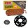 Chain and Sprocket Set compatible for Suzuki GN 250 85-99  Chain RK PC520H 100  open  ORANGE  15/41