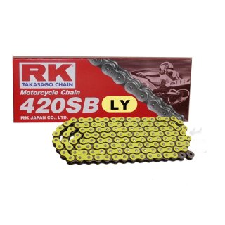RK Racing Chain GB420MXZ-124 Gold 124-Links Heavy Duty Chain with Connecting Link
