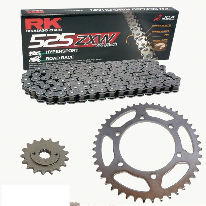 Kettensatz Honda XL 700 V Transalp 08-13 Kette RK 525 GXW 118 offen 15//47