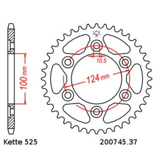 Kettensatz geeignet fr Honda CBR 650 FA 14-20 Kette RK 525 ZXW 118 offen 15/42