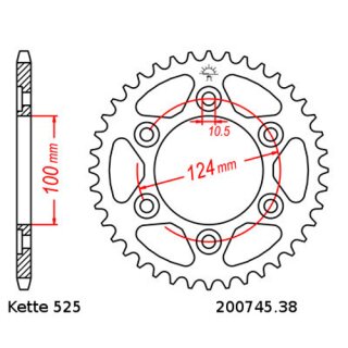 Kettensatz geeignet fr Kawasaki ZX-6R Ninja 98-02  Kette RK 525 ZXW 108  offen  15/40