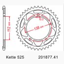 Kettensatz geeignet für Ducati Superbike 1098 07-09  Kette RK 525 ZXW 98  offen  15/38