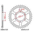 Kettensatz geeignet für Ducati Hypermotard 1100 07-09  Kette RK 525 ZXW 104  offen  15/42