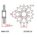 Chain and Sprocket Set compatible for Honda CBR 600 F 01-07 CONVERSION  Chain RK BL 520 GXW 108  BLACK SCALE  open  16/45