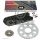 Chain and Sprocket Set compatible for Honda CBR 600 F 01-07 CONVERSION  Chain RK BL 520 GXW 108  BLACK SCALE  open  16/45