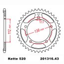 Chain and Sprocket Set compatible for Honda CBR 600 F 91-98 CONVERSION  Chain RK BL 520 GXW 108  BLACK SCALE  open  15/43
