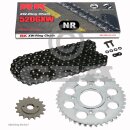 Chain and Sprocket Set compatible for Honda VTR 1000 SP2 02-06 CONVERSION  Chain RK BL 520 GXW 106  BLACK SCALE  open  16/40