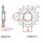 Chain and Sprocket Set compatible for Husqvarna TE 450  2006, Chain RK BL 520 GXW 112, BLACK SCALE, open, 13/50