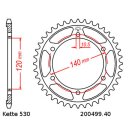 Chain and Sprocket Set compatible for Kawasaki VN 800 Drifter 99-03, Chain RK BL 530 GXW 112, BLACK SCALE, open, 17/40