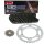 Chain and Sprocket Set compatible for Kawasaki VN 800 Drifter 99-03, Chain RK BL 530 GXW 112, BLACK SCALE, open, 17/40