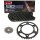 Chain and Sprocket Set compatible for Yamaha GTS 1000 Conversion 93-99  Chain RK BL 530 GXW 118  BLACK SCALE  open  17/47