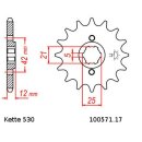 Kettensatz geeignet für Yamaha XJ 600 1991  Kette RK BL 530 GXW 106  SCHWARZ  offen  17/44